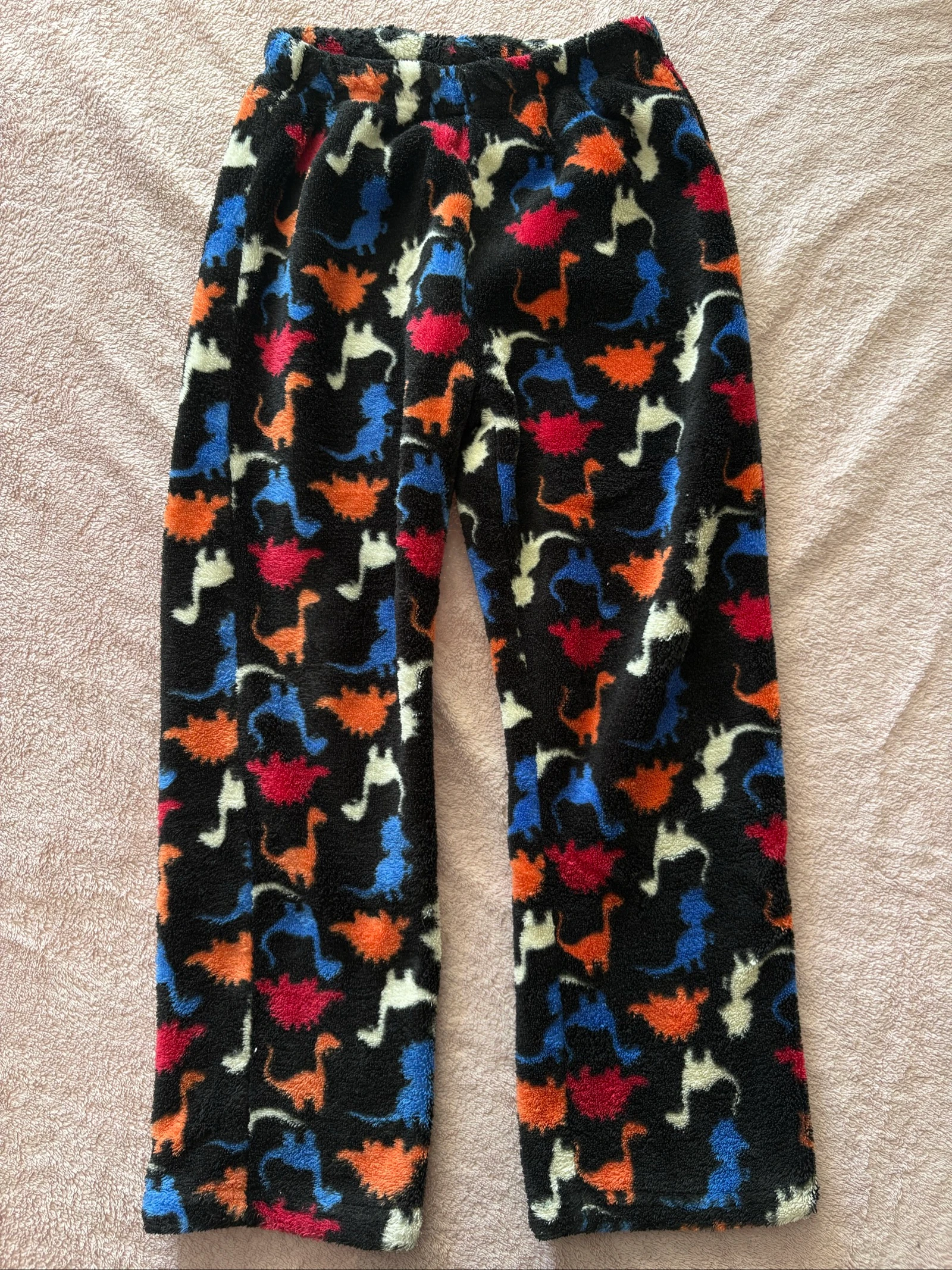 Pantalon de pyjama polaire garçon 6 ans noir dinosaure Tissaia